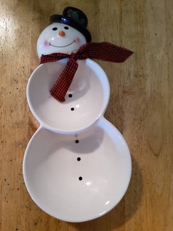 Snowman 2 Bowl Dish 1