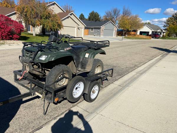 2005 Suzuki Eiger & 4x8 Tilt Trailer 1