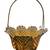 Metal Basket Wrought Iron Copper Tone Leaf Handle Rusty Shabby Chic 1 thumbnail