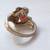 STERLING SILVER GARNET RING- SIZE 7 3 thumbnail