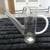 Elegent 6 1/2" Clear glass with white handle pitcher creamer server 2 thumbnail