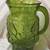 Vintage MCM Anchor Hocking Green Glass Rain Flower Pitcher 2 Quarts 2 thumbnail
