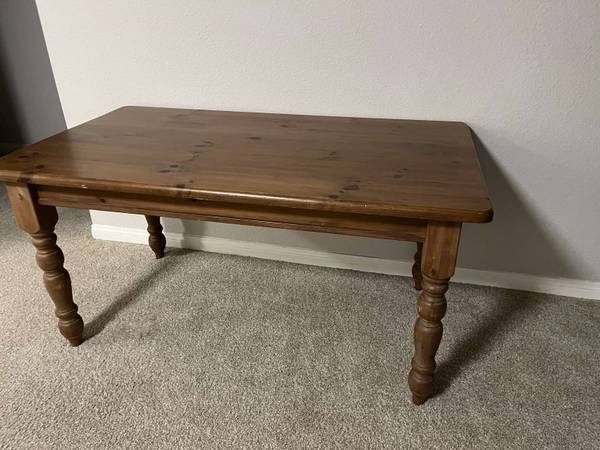 Pottery Barn Wooden Dining Table – Solid, Vintage Style, Excellent Con 1