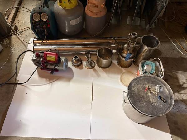BHO closed loop extraction set up 1
