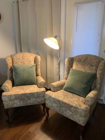 2 Sofa Chairs with Ottoman for Sale 1