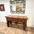 Hand Carved Solid Teak Console with Sculptural Openwork Base 2 thumbnail
