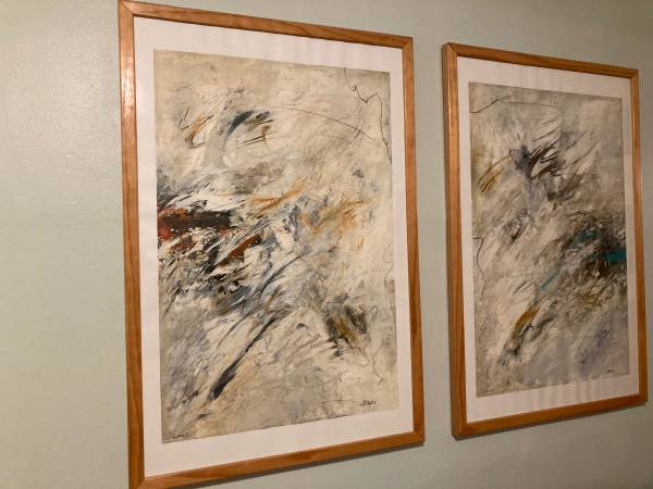 2 abstract paintings 1