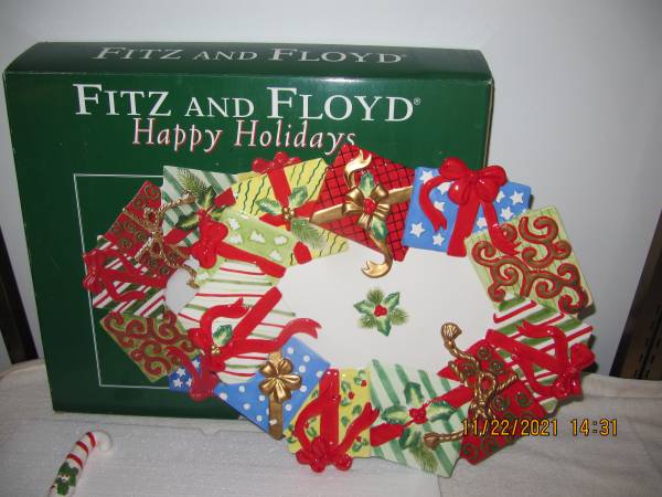 Fitz & Floyd Christmas Platter (Vintage) (Price Drop) 1