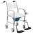 4 in 1 Bedside Commode Chair, Toilet Seat Transport Shower Wheelchair 1 thumbnail
