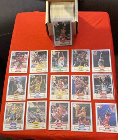 1990-91 FLEER BASKETBALL COMPLETE SET 198 CARDS, JORDAN,BIRD,JOHNSON 1