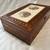 VINTAGE "FRAGONARD" CARVED WOODEN JEWELRY BOX with TWO DIFFERENT TILES 2 thumbnail