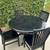 Pier 1 Black Round Dining Table 4 Matching Chairs 10 thumbnail
