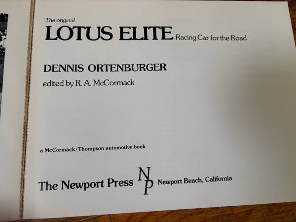 The Original Lotus Elite Paperback - books & magazines - by owner