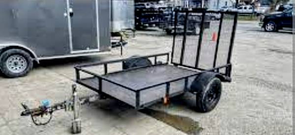 5x8 steel utility trailer with ramp 1
