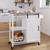 Farmhouse Kitchen Island on Wheels with Storage, Kitchen Cart with Sli 2 thumbnail