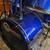 Drum kit Full 5pc set w/Stands & pedals Bass Toms Snare BLUE 6 thumbnail