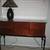 Beautiful wooden 6 drawer console table wrought iron base 1 thumbnail