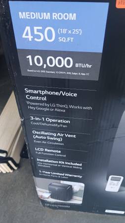 Aire acondicionado portátil LG de 10,000 BTU, nuevo en caja - $350 (Granite Falls)63471322835457122