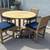 Teak outdoor dining table set 6 thumbnail