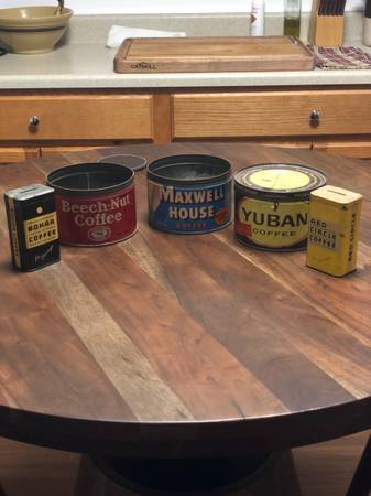Vintage coffee tins 1
