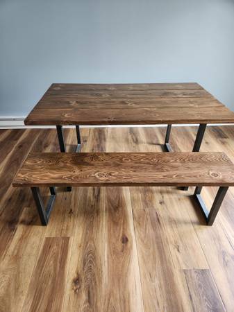 Dining Table and Bench - Solid Wood 1