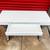 Rectangular White Modern Computer Desk in Really good conditio 2 thumbnail