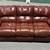 Brown Leather Reclining Couch 5 thumbnail
