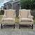 Hickory Chair Crewel Style Fabric Wing Back Arm Chairs - A Pair 8 thumbnail
