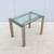 1980's Custom Made Brushed Stainless Steel & Clear Glass Side Table 14 thumbnail
