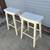 Two Painted White Solid Oak Bar Stools 3 thumbnail