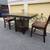 Square dining table set w/ built-in wine glass rack cabinet 1 thumbnail