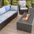 Wicker Patio Set – Sofa, 2 Swivel Rockers & Bond Fire Pit Table & Side Table 1 thumbnail
