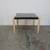 Black Leather Top Bridge Table w/ Cream Wooden Legs 1 thumbnail