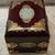 Vintage Shanghai China Rose Wood & Brass Jewelry Box w/ Jade & Lock 5 thumbnail