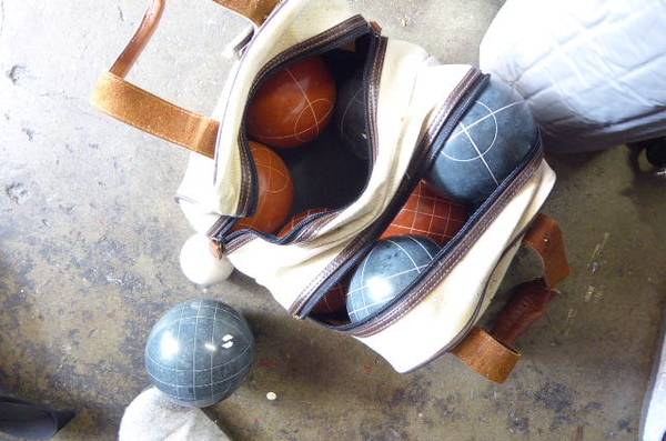 Conjunto de bolas de petanca Rivoli de 113 mm con estuche de transporte de lona/cuero - $35 (ballard)63439347757571121