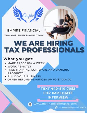 Hiring Income Tax Professionals! 1