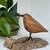 Set of 2 Hand-Carved Wooden Birds on Natural Wood Bases 6 thumbnail