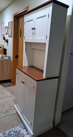 Tall Farmhouse Kitchen Pantry Cabinet 1