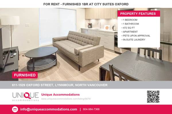 UniqueAccommodations.com ID:5679 Furnished 1 Bed Top-Floor Suite with 1