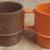 LOT 2 VINTAGE Tupperware 1312 Stackable Coffee Mugs Cups BROWN ORANGE 3 thumbnail