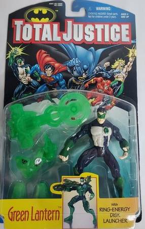 1997 Kenner Total Justice GREEN LANTERN Action Figure Vintage NEW MOC 1
