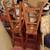 small wooden table w/expandable wings & 4 stools 3 thumbnail
