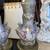 Pair Antique Hand Painted Urn Shade Table Lamp Lights 3 thumbnail