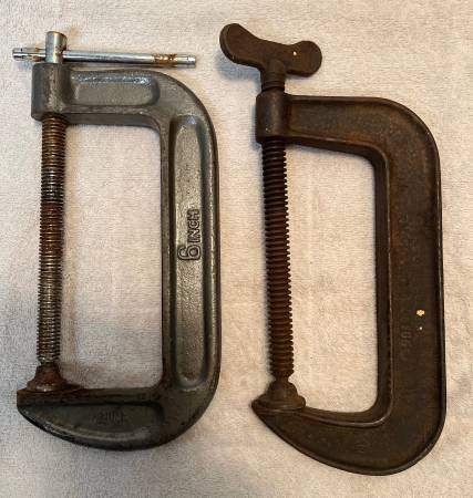 Two (2) Cheap C-Clamps 1