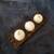 Rustic Handcarved Wooden Rectangular 3 Ball Candle Holder 2 thumbnail