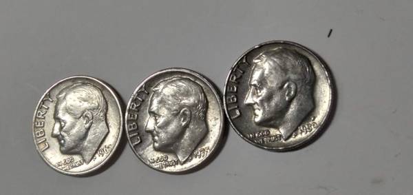 3- Roosevelt Dimes; 2- Minor Errors 1