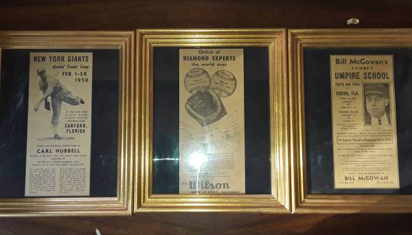 Early 1950s Framed Baseball Newspaper Memorabilia 1