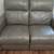Taupe leather reclining loveseat sofa for two 3 thumbnail
