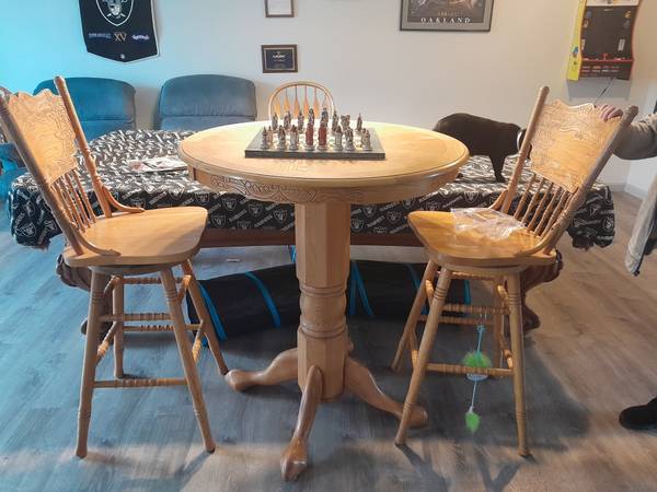 Fancy Chess Table With Chairs! 1