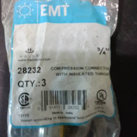 Halix EMT compression connectors 1